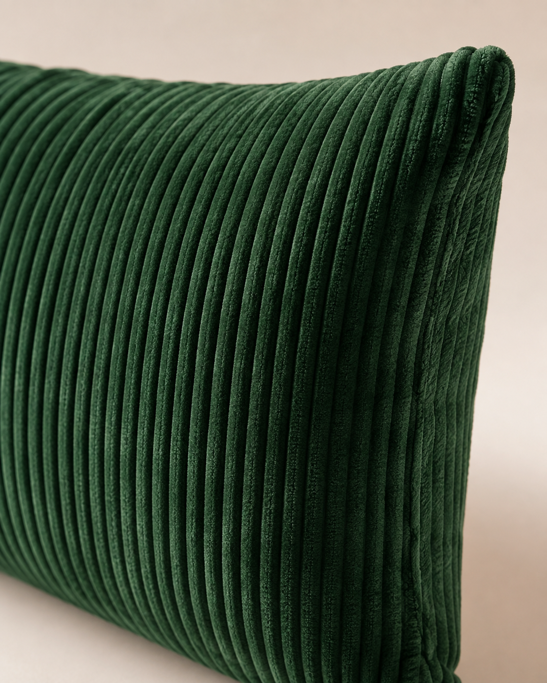 Deep Green Corduroy Cushion — Marrakesh No. 03