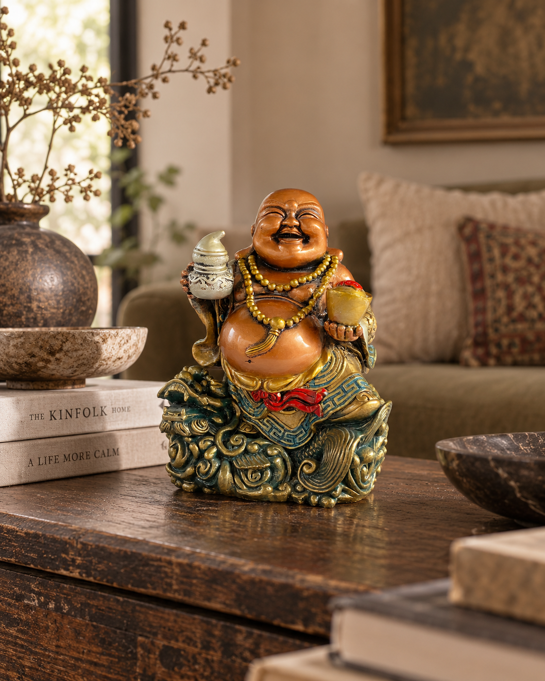 Laughing Buddha (Budai) Statue – for Good Luck & Prosperity