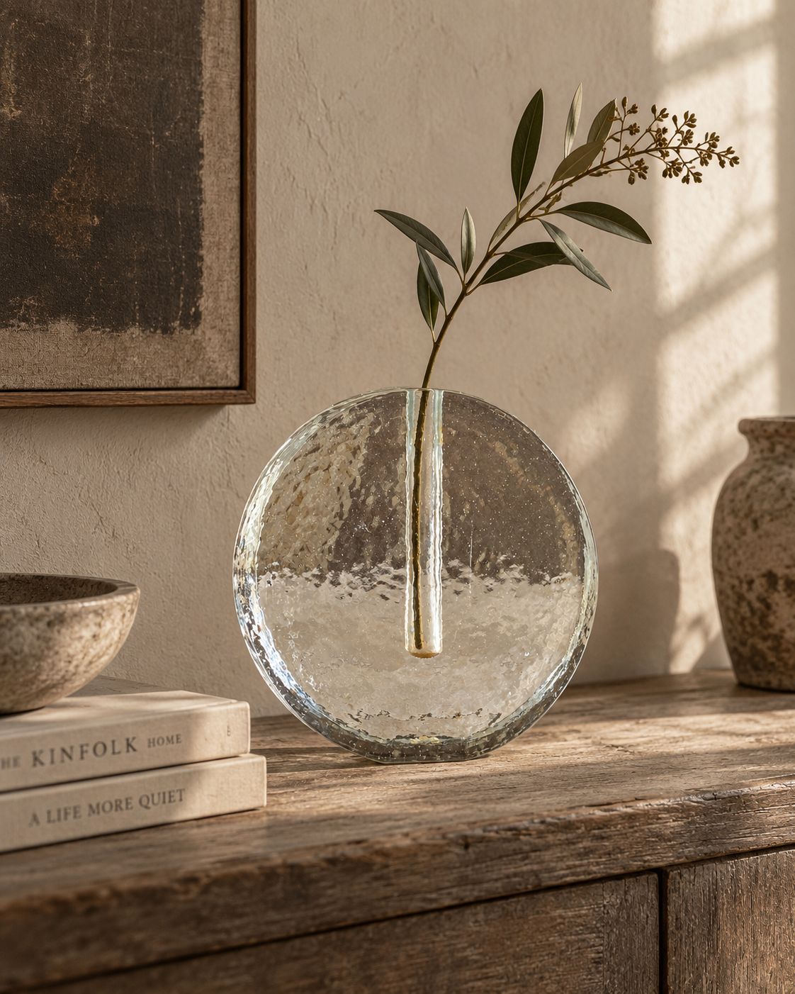 Mid-Century Modern Solifleur glass block Murano Vase designed by Klaus Breit