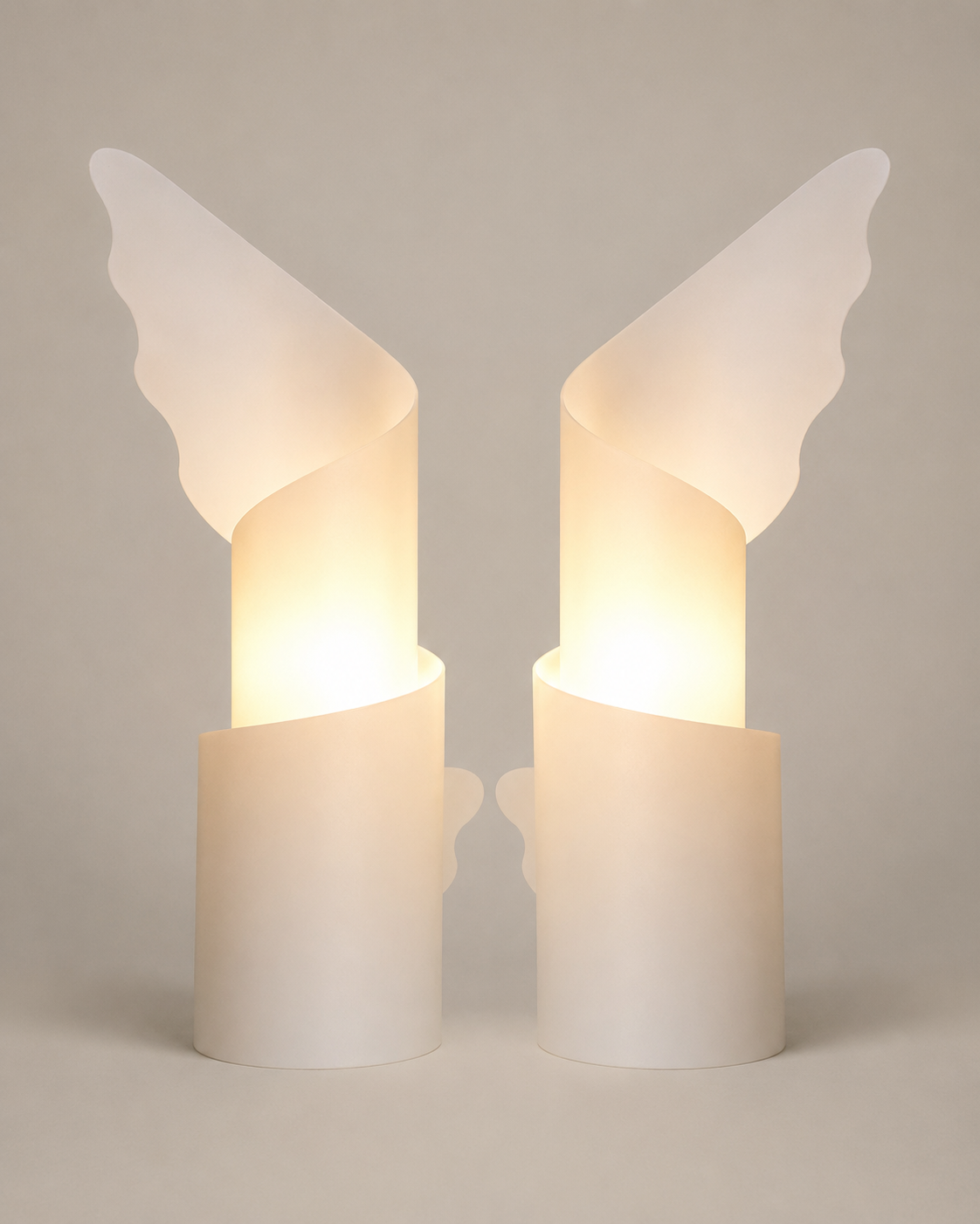 Pair of Wings Lamps designed by Riccardo Raco for Slamp