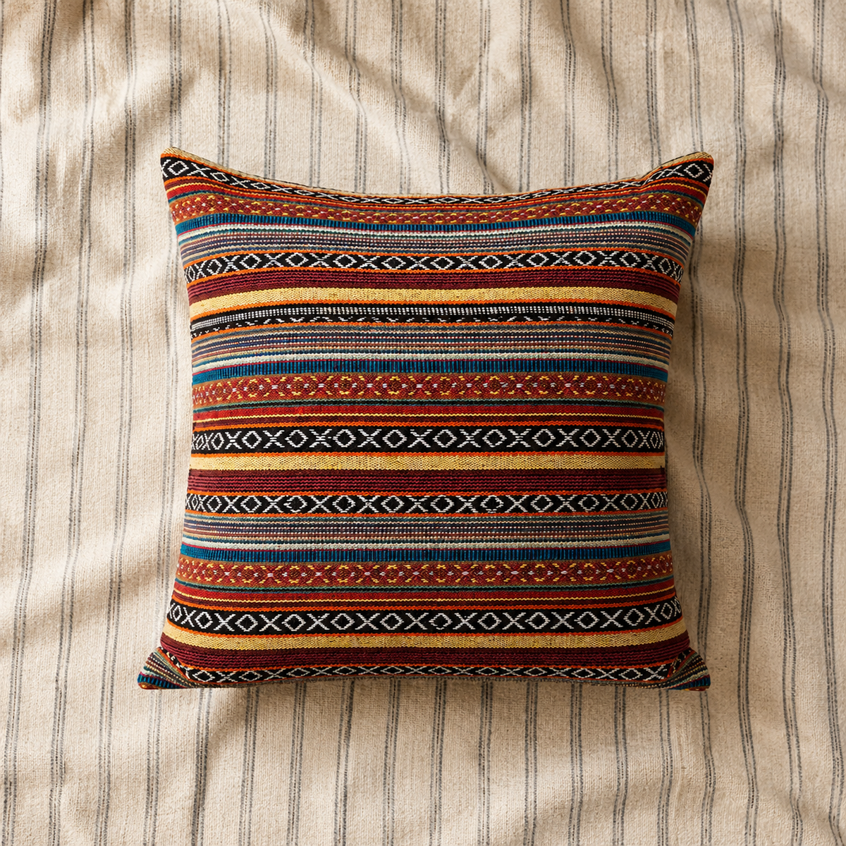 Striped Woven Cushion — Marrakesh No. 01
