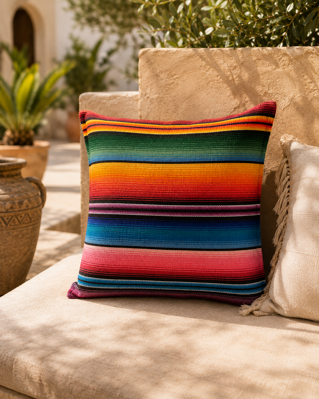 Striped Woven Cushion — Marrakesh No. 02
